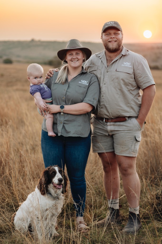 Anri, Barend and their baby — the Lombard family