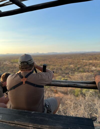Barend scoping across the Limpopo bushveld